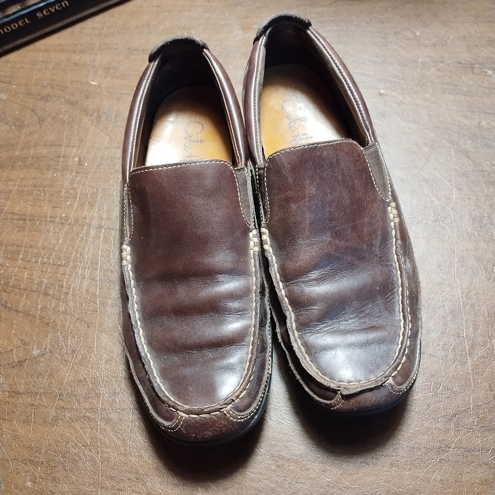 Cole Haan Dark Brown Leather Slip-On Loafers
